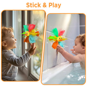 iPlay bath toy wind-up swimming duck moving playfully in tub