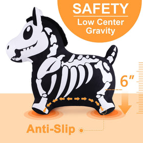 iplay Bouncy Pals Skeleton Horse kid-friendly exercise during play.