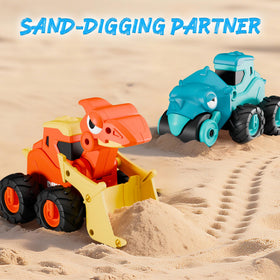 iplay dino-construction-design side view highlights imaginative vehicle play.