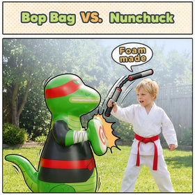 iPlay foam nunchuck included for imaginative, safe play sessions.