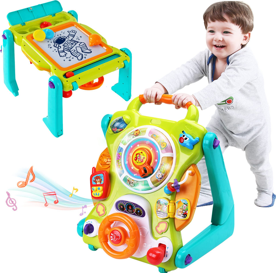 iPlay iLearn 3-in-1 activity table front view boosts curiosity and coordination