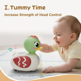 iPlay iLearn learning-mode demonstrates educational songs during playtime.