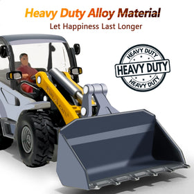 iPlay iLearn backhoe with functional bucket action for imaginative construction play.
