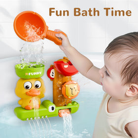 iplay-ilearn bath toy crocodile-squirt offers interactive squirting action
