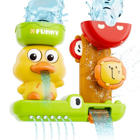 iplay-ilearn bath toy duck-spray engages children during bath time