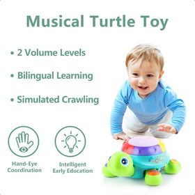 iPlay iLearn bilingual turtle with light and sound for language development