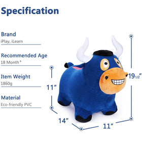 iplay ilearn Bouncy Pals bull-hopping-horse kid-friendly toy that sparks joyful bouncing sessions.
