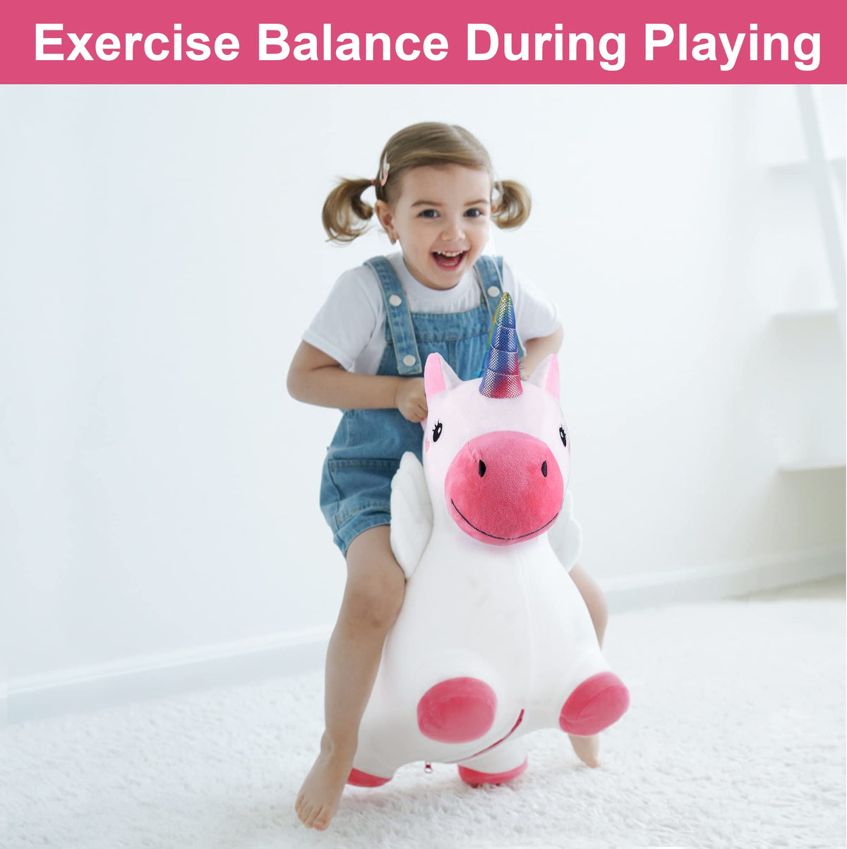 iplay ilearn bouncy pals unicorn suited for indoor outdoor playtime