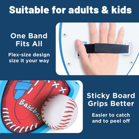 iPlay iLearn catch-and-throw paddles with sticky grips for confident catches.