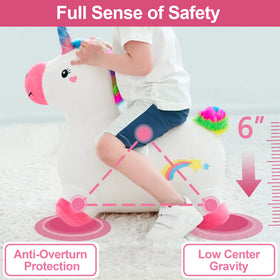 iplay ilearn child-friendly unicorn hopper with long ears for grip