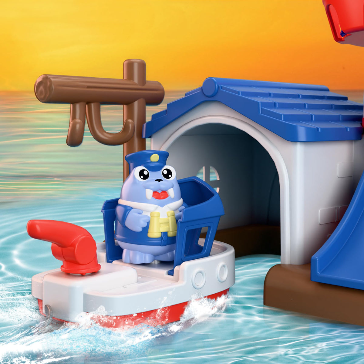 iplay ilearn colorful animal sailors add bright visual interest.