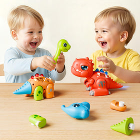 iPlay iLearn Mix-and-match dino pieces promote creativity and fine motor skills
