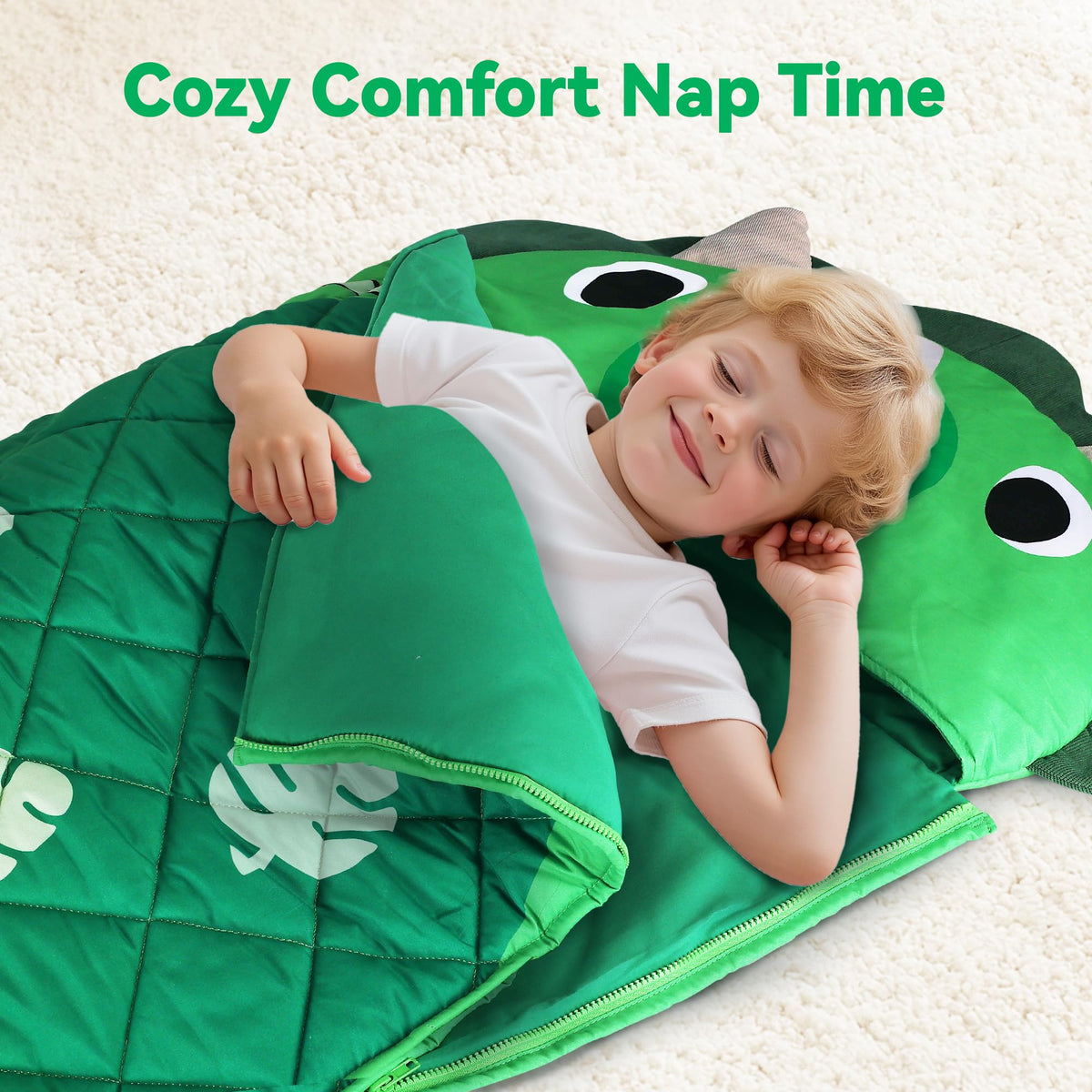 iPlay iLearn dinosaur slumber sack 2-in-1 pillow doubles as comfy seating