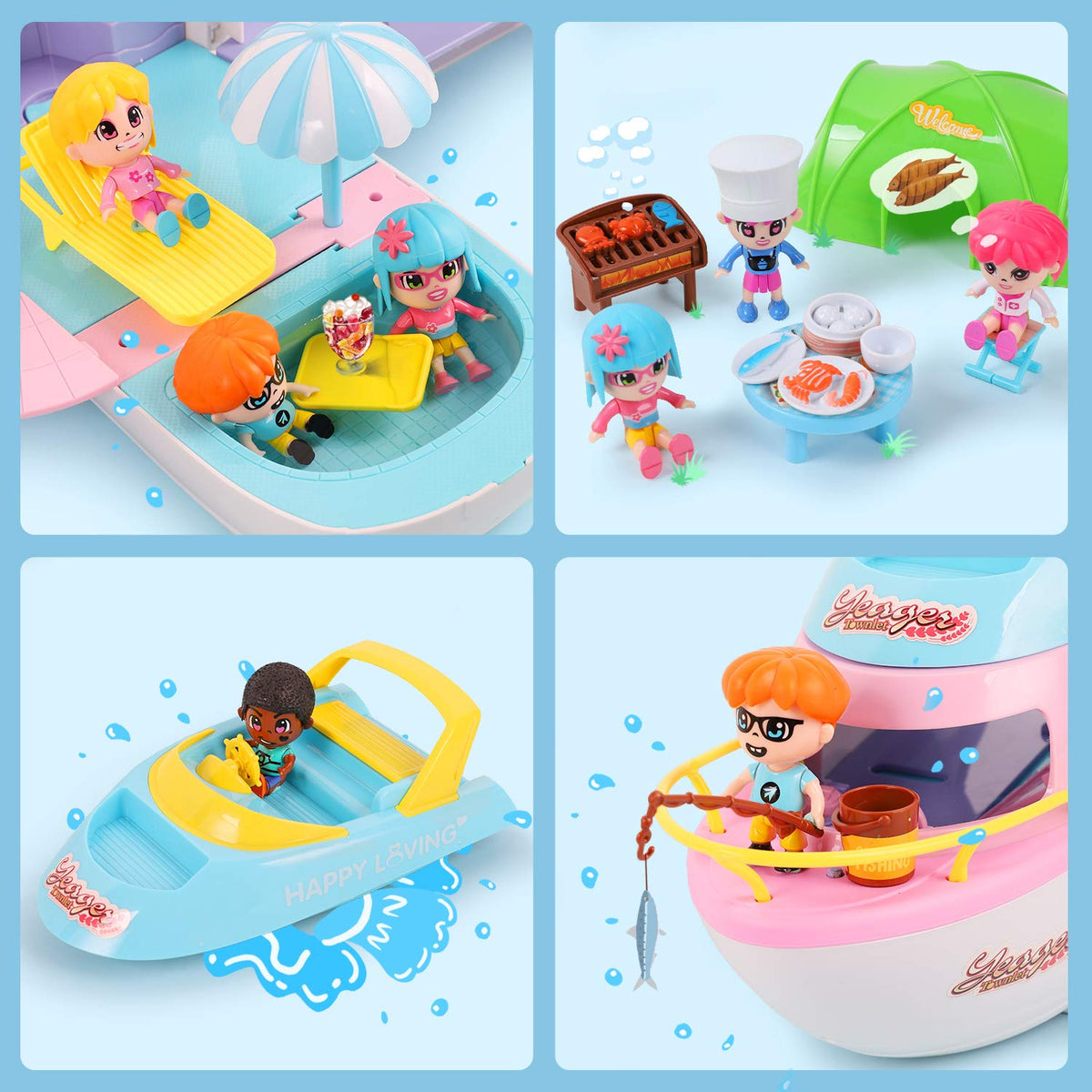 iPlay iLearn food and drink accessories for realistic pretend meals