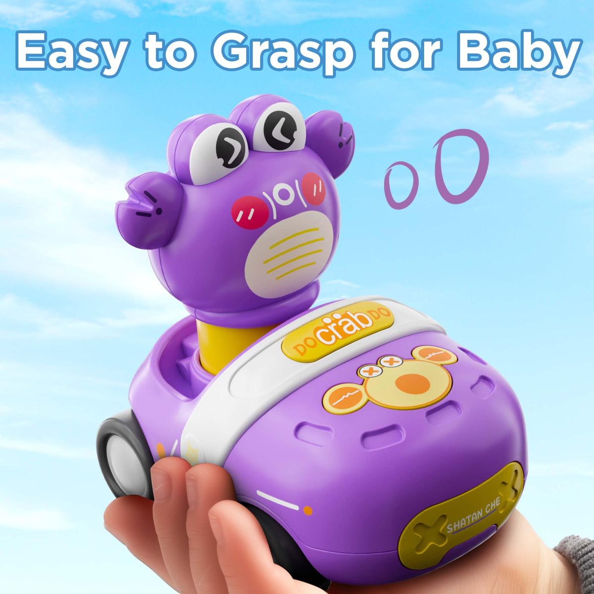 iPlay iLearn friction powered crab car toy with smooth rolls.