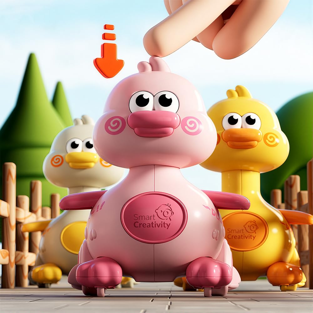 iPlay iLearn gift-ready duck car appeals as a charming first toy