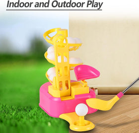 iPlay iLearn all-in-one golf set for indoor or outdoor fun.