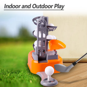 iplay iLearn golf set parts kit showcases complete play options.