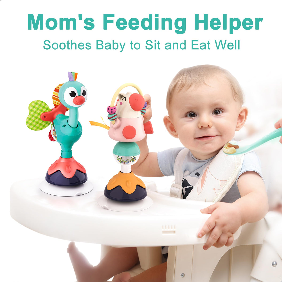 iPlay iLearn Grab N Spin toy promotes fine motor skills through spinning and twisting