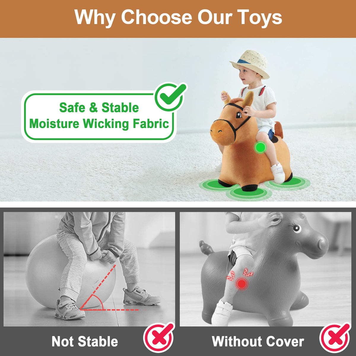 iPlay iLearn double-action hand pump ensures fast inflation before playtime