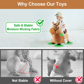iPlay iLearn double-action hand pump ensures fast inflation before playtime