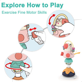 iPlay iLearn interactive tray development toy engages senses on the high chair tray