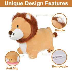 iPlay iLearn Lion Hopper fabric detail showing plush texture for comfy rides