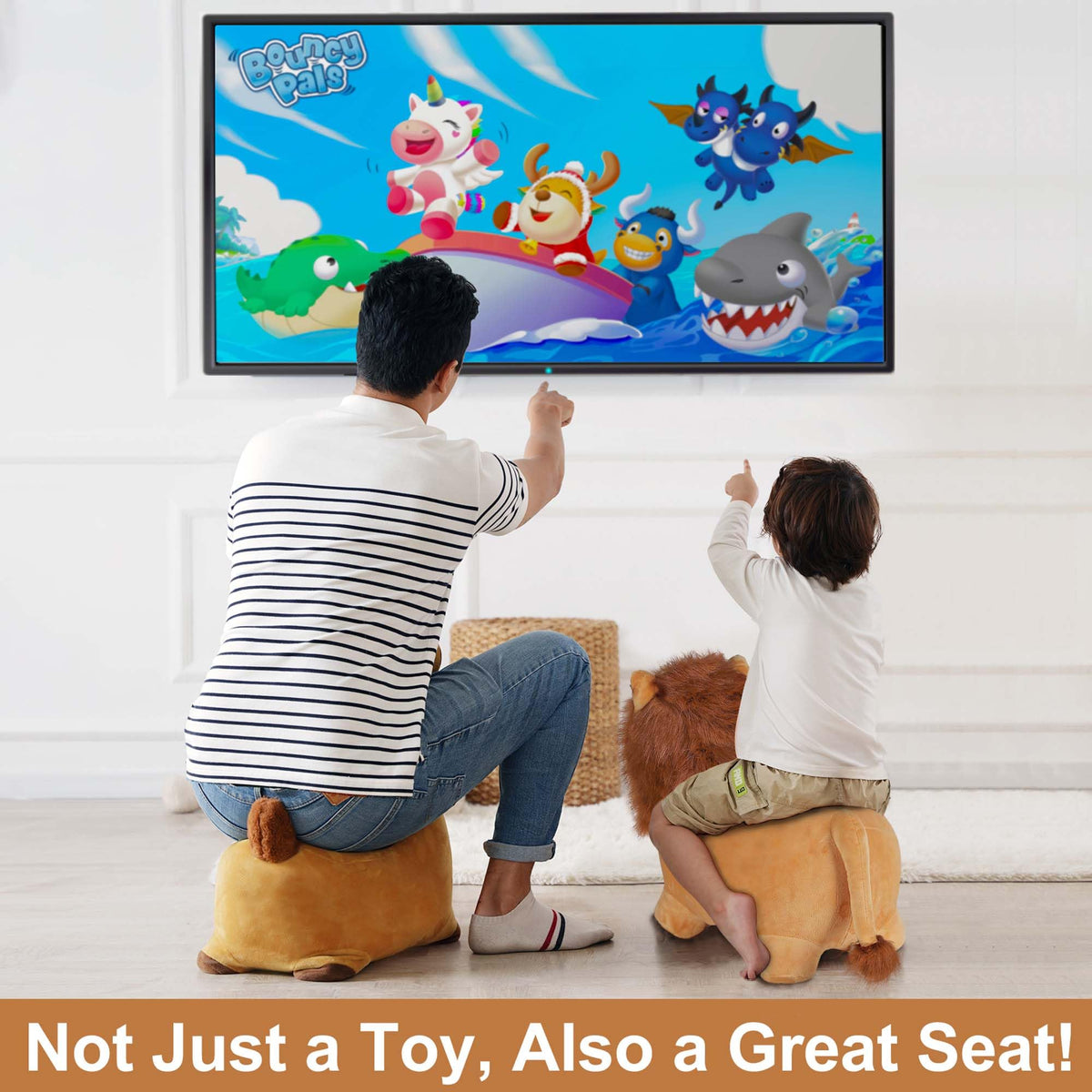 iPlay iLearn Lion Hopper indoor outdoor use in playroom and yard