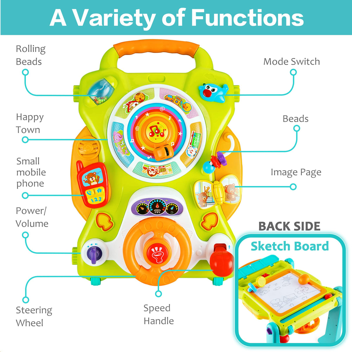 iPlay iLearn magnetic doodle board for drawing and writing creativity
