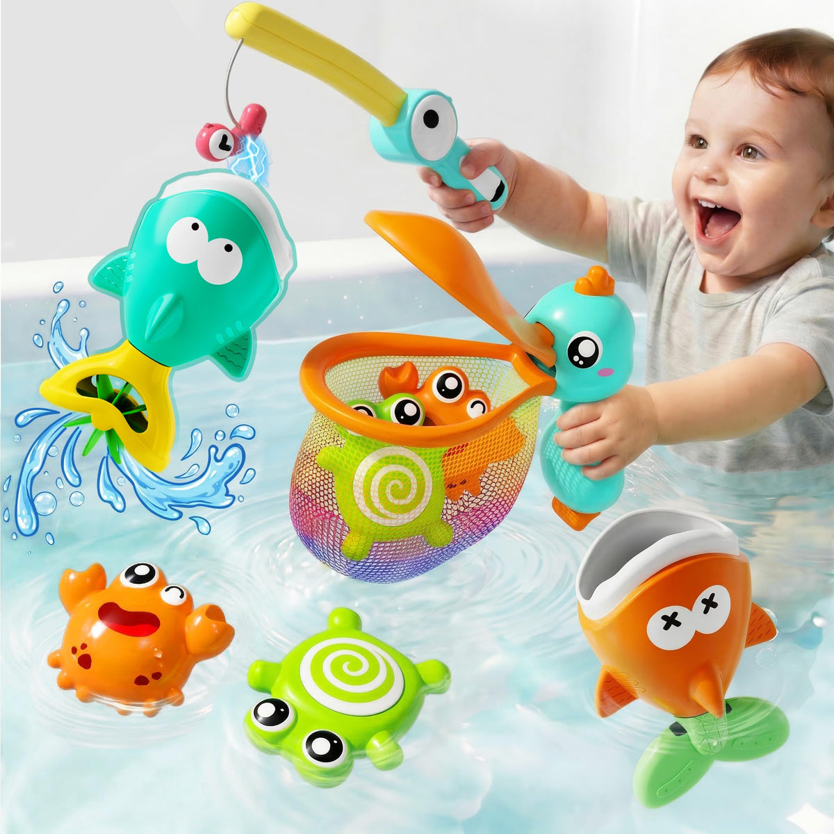 iPlay iLearn magnetic rod bath toy for engaging bath time play