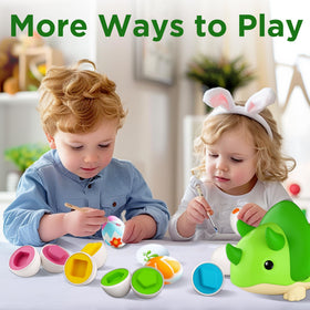 iPlay iLearn matching egg shapes demonstrating early shape recognition through touch