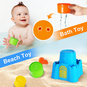iPlay iLearn nesting and stacking cups support fine motor skills