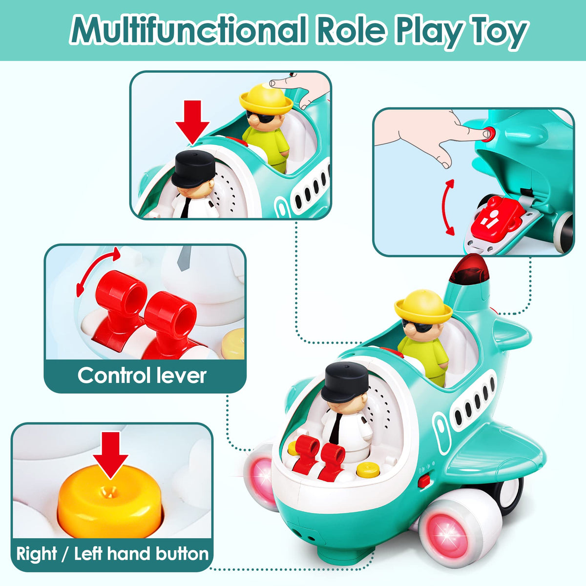 iPlay iLearn obstacle-sensor detail on RC plane indicating safety feature