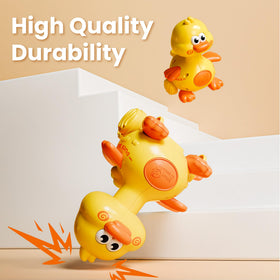 iPlay iLearn press-head-go mechanism demonstrates easy, battery-free action for little hands