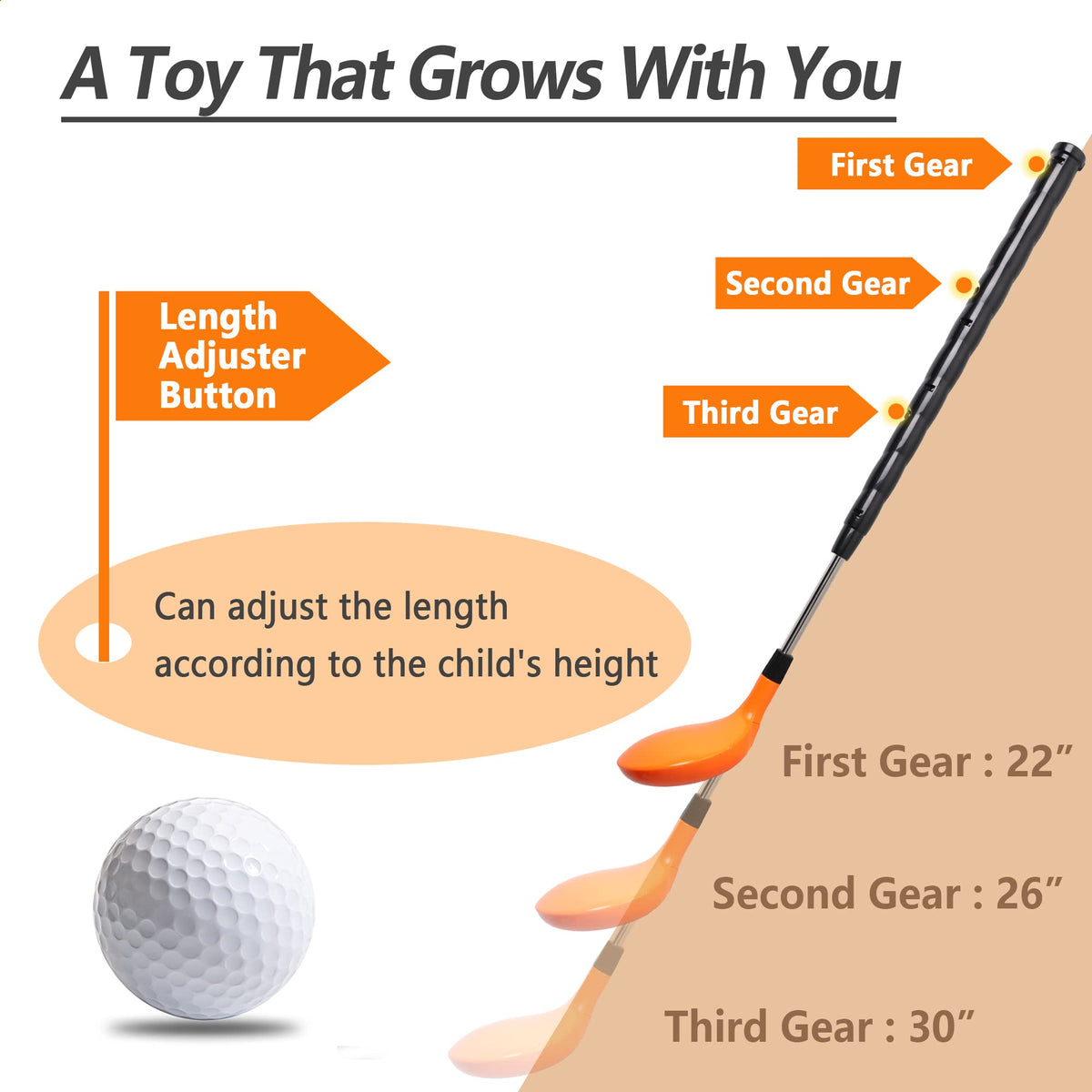 iplay iLearn right driver head promotes balanced swing drills.