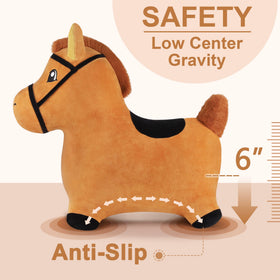 iPlay iLearn soft plush material minimizes friction for safe hopping adventures