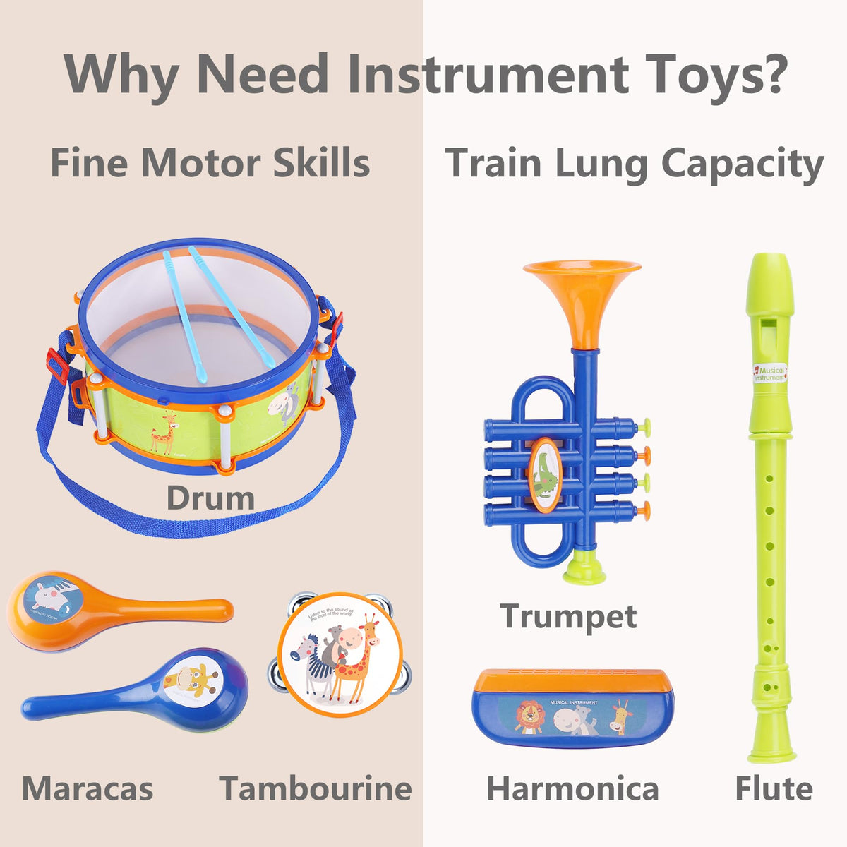 iPlay iLearn maracas support hand eye coordination during playful sessions.