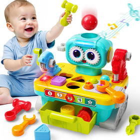 iPlay iLearn toddler musical workbench with tools spread for hands-on exploration
