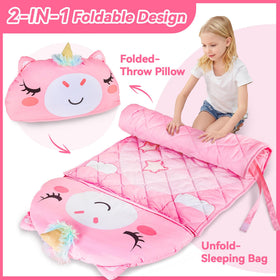 iPlay iLearn unicorn slumber sack nap mat use at preschool