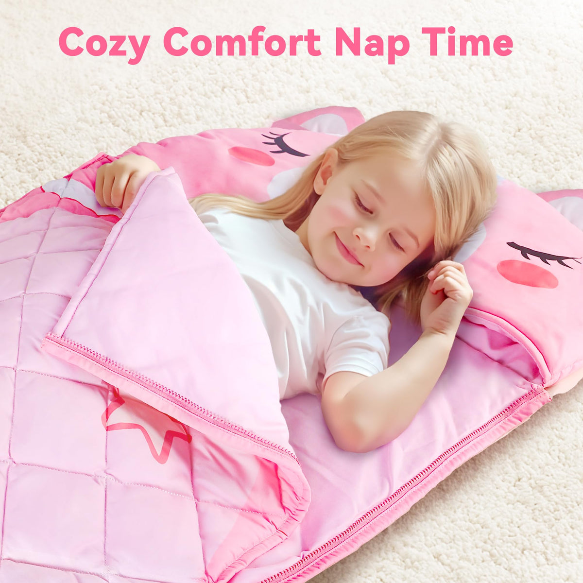 iPlay iLearn unicorn slumber sack portable straps for easy travel