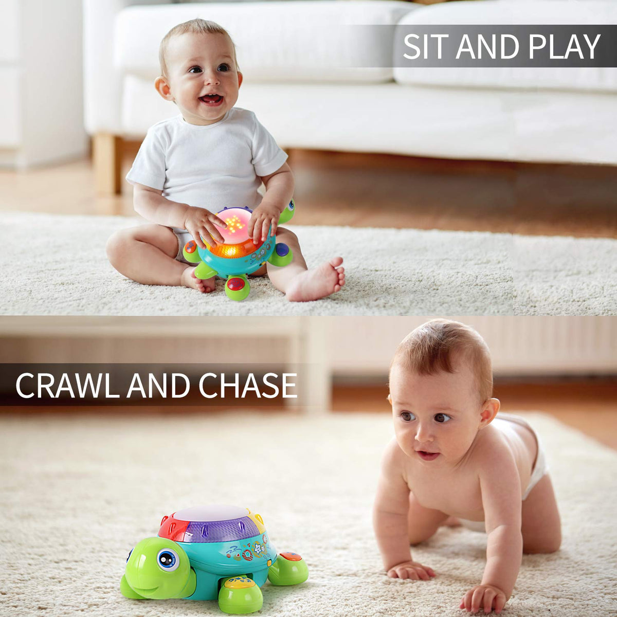 iPlay iLearn volume control on turtle toy for safe listening