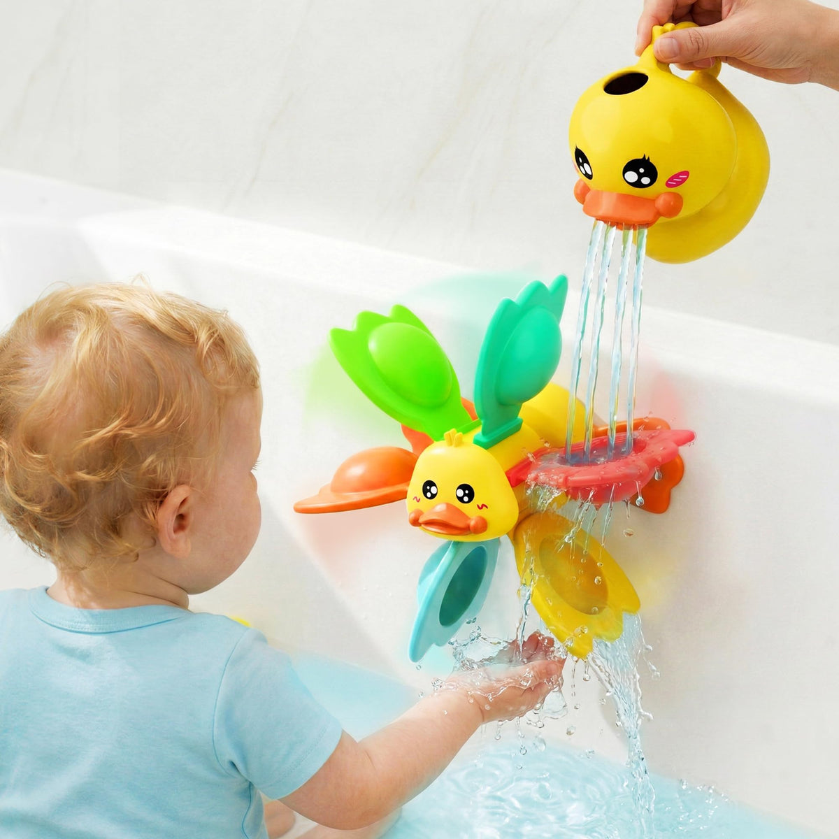 iPlay iLearn watering can bath toy pours gently during bath time