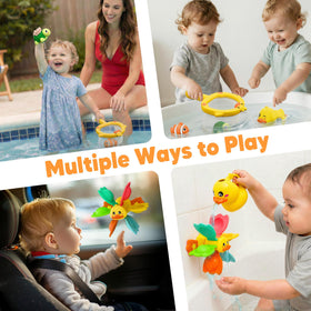 iPlay iLearn wind-up duck bath toy swims without batteries