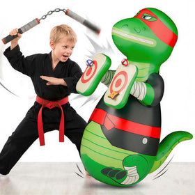 iPlay inflatable punching bag base setup for quick assembly and versatile indoor or outdoor fun.