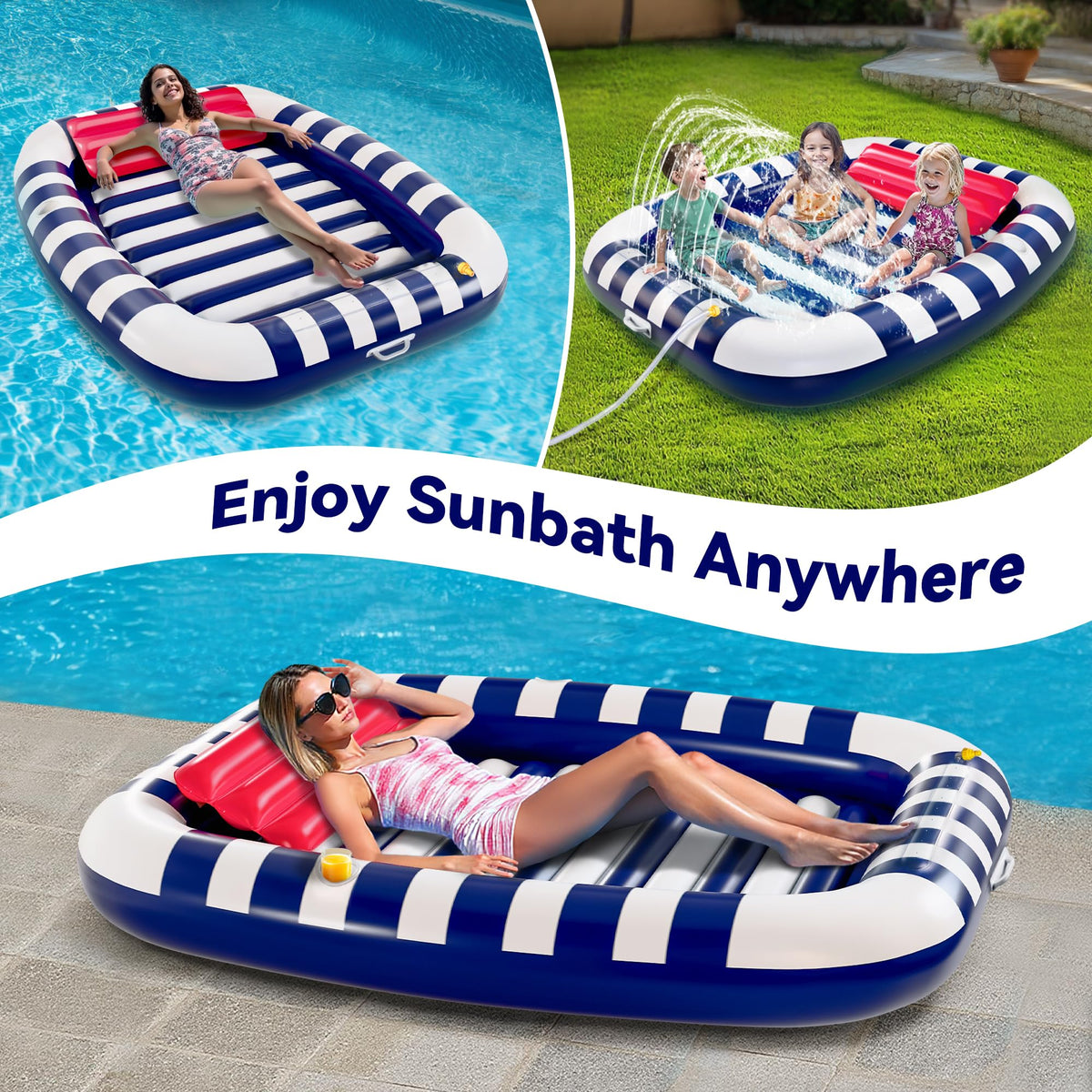 iPlay Kids and Adults Water Relaxation Blue offers versatile water fun.