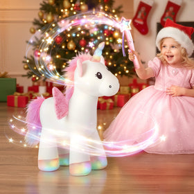 iplay plush magic unicorn soft fabric feels cozy against little hands