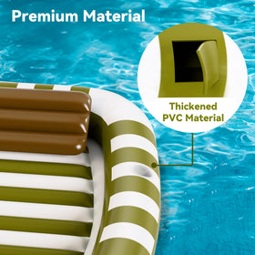iPlay Pool Wave Lounger with built-in cup holder for drinks on deck.