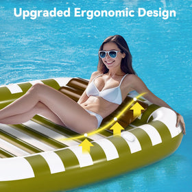 iPlay Pool Wave Lounger with removable backrest for flexible comfort.
