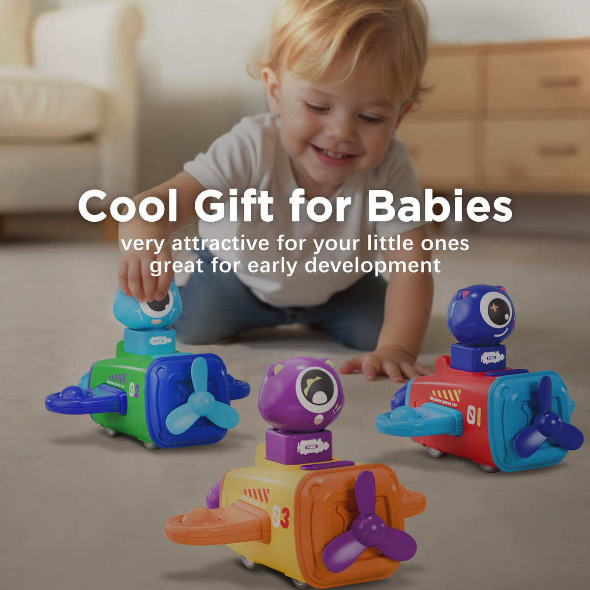 iPlay safe ABS material image underlines sturdy, non-toxic construction for early play.