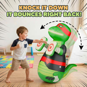 iPlay punching bag kicking action promotes active play and improved coordination.